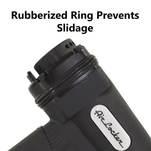 Close-up on Heavy Duty Professional Air Punch Nailer With Piston Driver showing rubberized ring to prevent slippage.