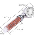 Led Shower Head With Hose And Arm Bracket Delivers High Pressure Filtration For Dry Skin And Hair Loss Handheld Design With Chlorine Removal 7 Color Changing Lights Cyclically And Water Saving For Spa Like Comfort, dimensions shown