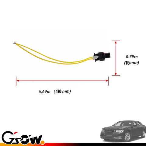 2 Pack LED Side Marker Light Kit Wires For Chrysler 300 2015 Through 2024 Black Front And Rear Bumper Connector