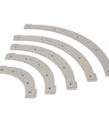 Kickass Radius Router Templates And Jig Set Featuring Five Precision Guides Spanning R100 To R300 for precise woodworking.