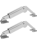 Spring Lid Support Hinges 2 Pack Left And Right Heavy Duty Mounting Hardware For Boxes Cabinets Toy Chests Silver Tone With Eight Mounting Screws Included For Easy Install
