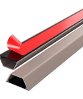 Heavy Duty Self Adhesive Aluminum Cable Raceway Offering Insane Hold Power And Slick Satin Finish, showing beige and red track sections.