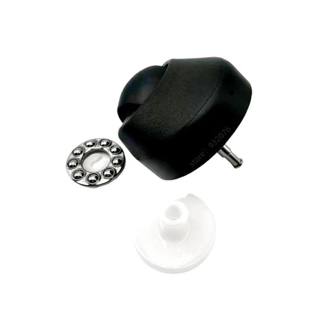 Black ECOVACS front caster wheel with bearing and white spacer for T10/T20/X1 Omni and X1 Turbo robot vacuums