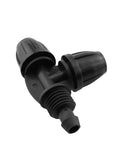 Barbed Tee 4 Pack 3 Way Fitting for Drip Irrigation Tubing 8mm and 11mm Garden Sprinkler System Connector High Impact POM Plastic Durable Locking Design That Won't Slip Under High Pressure