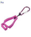 Two Pack Glove Clips Holder Clip On Belt Loop And Helmet Pink Durable Clip for Work Gloves Hats Towels Bottles Keys