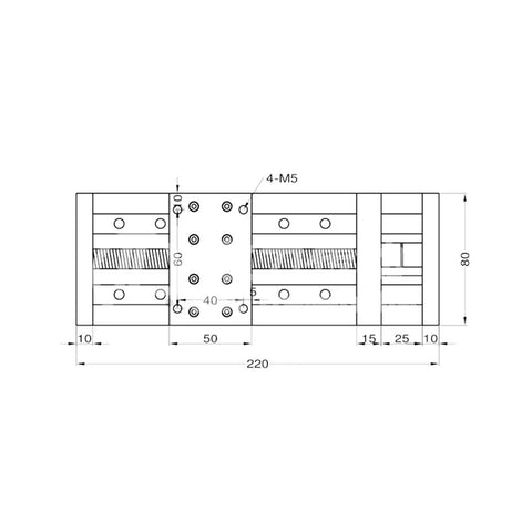 GX80 SFU1605 200mm CNC Linear Guide Rail Actuator System Module For Table Mount No Motor With Coupling Compatible With 60ST Servo, dimension drawing
