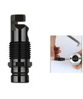 Double Head Sheet Metal Nibbler With LED Illumination Metal Cutter Drill Attachment shown in black with installation details