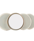 Slide Heavy Items With No Struggle Peel And Stick Floor Savers Round Furniture Sliders For Carpet gliding smoothly over area rugs pack of four tan discs.