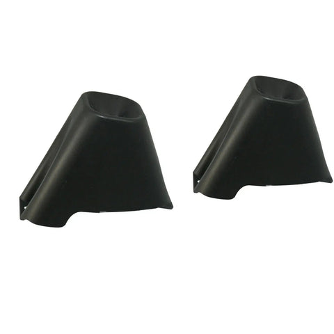 Snag These Solid Lower Grille Brackets For Tesla Model Y 2020 Thru 2022 Front Bumper Support Upgrade Heavy Duty Aftermarket Replacement Performance Parts pair in black, designed for durability and fit.
