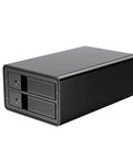 Premium Dual Bay 3.5 Inch Usb 3.0 To Sata Iii Raid Hard Drive Docking Station aluminum enclosure with dual drive bays.