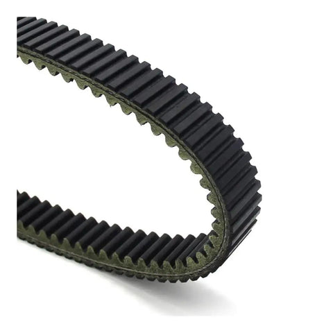 Top Rated Universal Motorcycle Drive Belt Perfect Fit For 1000 GT H2 1000s XT ATV Replacement Part Compatible With OEM Codes 0823-231 And 3403-141 To Keep Your Ride Smokin Strong Today, close-up of ribbed transmission belt.