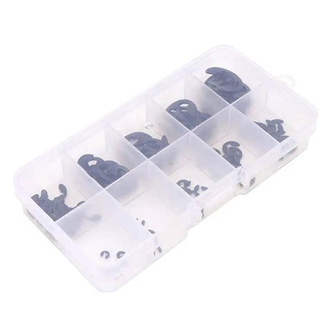 Heavy Duty E Clip Snap Circlip Kit 120 Pieces Manganese Steel Retaining Rings For 1.5 To 10mm Grooves Snap In Securely Built To Last