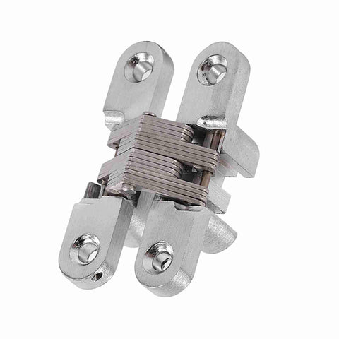 180 Degree Zinc Alloy Invisible Folding Door Hinges For Cabinets And Sliding Doors Rustproof Stainless Steel Cross Hidden Hinges