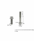 Beast Titanium Flanged Hex Head Bolt M6 x 1.0 x 12mm, 6AL4V Aerospace Grade Ti Fastener with measurements, Pack Of 5