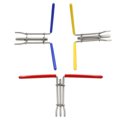 Durable Silver Hydraulic Cylinder Rod Cup Sealing Installation Tool For Quick Mechanic Repair On Heavy Machinery And Lifts Without Damage, set with colored handles