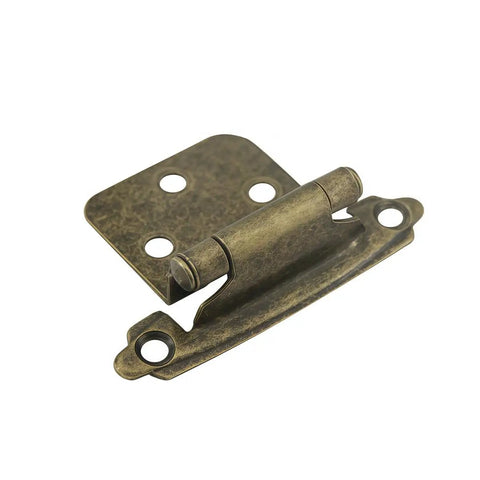 Soft Close Steel Hinges Set 12 Pack With Screws Cold Rolled 1.5mm Spring Hinges In Antique Bronze Finish, single hinge detail view