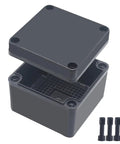 Tough As Nails IP67 Waterproof ABS Junction Box Heavy Duty Electrical Enclosure with mounting plate and screws for outdoor projects.