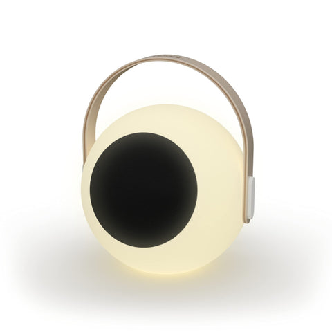 Eye Color Changing LED Lantern With 10W Bluetooth Speaker, White mood lamp with handle, wireless portable lantern speaker