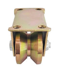 Badass 2 Inch V Groove Pulley Sliding Gate Rollers Heavy Duty Rigid Caster With Bracket For Wire Rope Track Zinc Coated