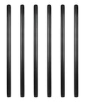 Six Pack Black Steel Pipes, Three Quarters Inch, Thirty Inches Long, Pre Cut For DIY Industrial Shelving, Lightweight Steel For Vintage Industrial Decor