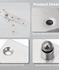 Slick Hidden Bookcase Pivot Door Hinges Set Stainless Steel Heavy Duty 360 Degree Shaft System With Screws For Wood Doors
