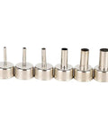 Stainless Steel Hot Air Rework Nozzle Kit For SMD Soldering And PCB Maintenance, 6-Piece Set (3mm-12mm), front view