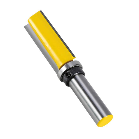 Industrial Grade Top Bearing Flush Trim Router Bit With Straight Flute Design For Woodworking And Engraving Machines Pro Grade Durable Cutter Built For Long Lasting Sharp Cuts And Demanding Projects, yellow carbide bit