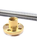Smooth And Strong 8mm T8 Trapezoidal Lead Screw Kit With Brass Nut, Featuring Precision Threads And Low Friction For Perfect Lifting Projects At 200 To 600mm Lengths, brass nut and threaded rod
