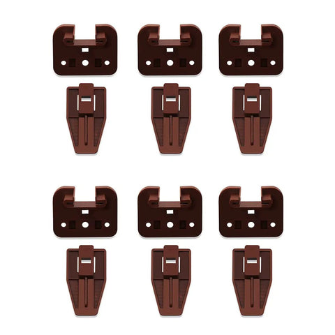 6 Piece Heavy Duty Drawer Slide Repair Kit Reinforced Hard Plastic Replacement Glides for Kitchen Cabinets and Dresser Drawers.