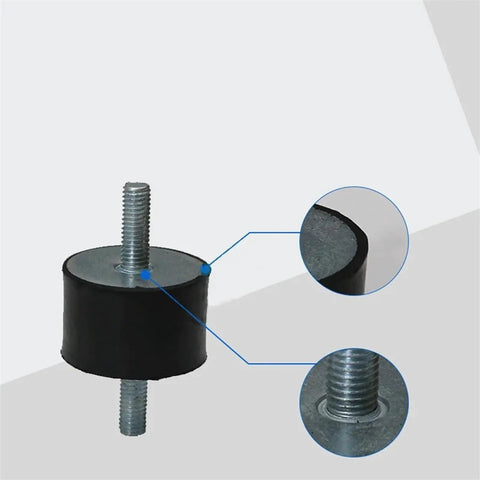 Heavy Duty Metric Male To Male Rubber Shock Absorber Rock Solid Crash Pad Damper Bobbin Mount Isolator with metal threading.
