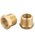 3/8 Inch Male To 1/4 Inch Female NPT Brass Hex Bushing Reducing Adapter For Pipe Fittings, hex head, pack of 10