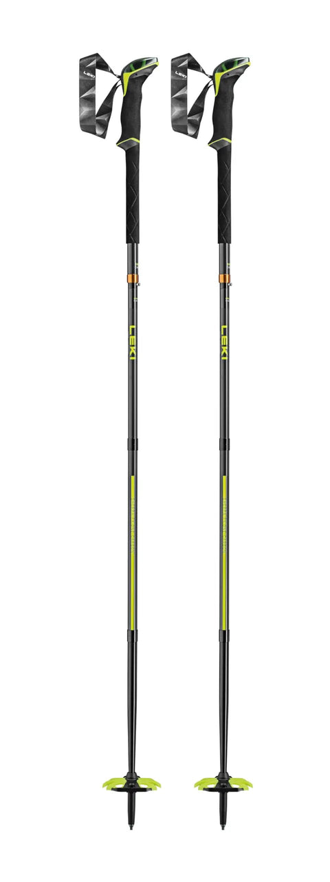 Sherpa FX One Carbon Collapsible Trekking Poles for Backcountry Skiing, Hiking, and Mountaineering in Carbon Yellow White, 125 cm