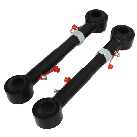 Jeep JK Front Swaybar Quick Disconnect System with stainless steel tapered mounting posts, self-aligning bushings, 2007-2018 models.