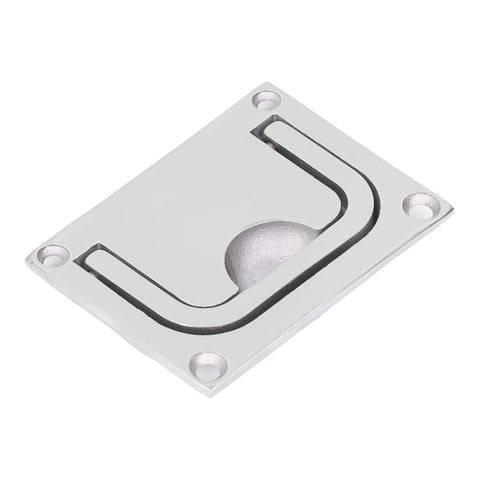RiToEasysports stainless steel central console door elevation plate with four screw holes and a U-shaped inner slot