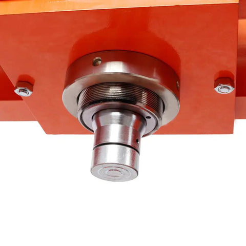 Badass 30 Ton Air Hydraulic Shop Press With Gauge And Air Pump, Heavy Duty H Frame showing the steel connection component.