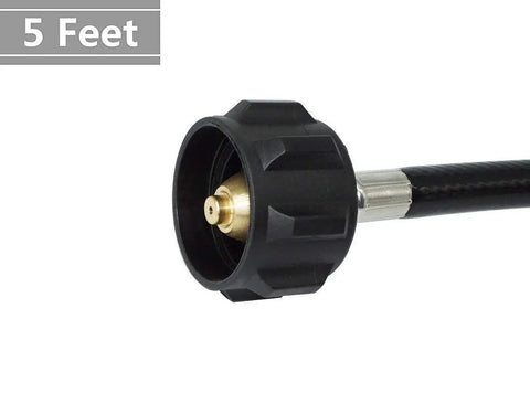 5 Foot Propane Adapter Hose That Lets Your 1 Lb Portable Appliance Hook Up To A 20 Lb Tank QCC1 Type1 Safe Certified Converter
