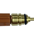 Side view of DAOKACUO coolant temperature sensor with brown connector and brass body