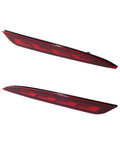Sequential Flow Rear Bumper Stop Lamp And Running Drl Light With Dynamic Turn Signal For Tesla Model S 2014 Through 2020 Crisp Premium Slick Plug Pair Replacement Kit double tail lamps with red lens design.