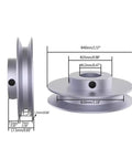 40mm Outer Diameter Single Groove Pulley With 12mm Fixed Bore For Drilling Machine Fits 6mm PU Round Belt side view with dimensions