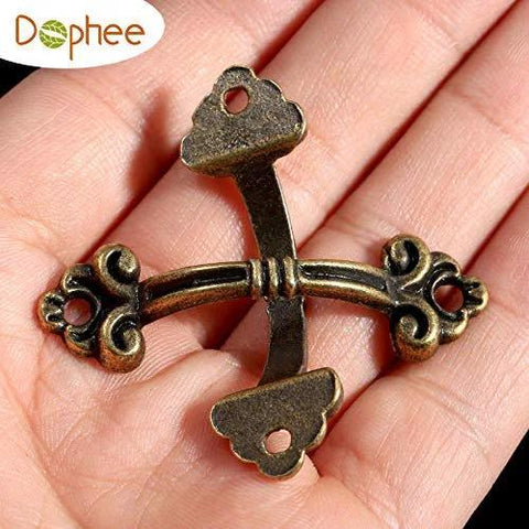 12 Pieces Antique Brass Drawer Pulls For Jewelry Boxes And Small Chests, Vintage Decorative Cabinet Handles Knobs With Mounting Screws