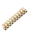 CNC Plasma Cutter Torch Electrode Kit 10 Pcs For YK200H YK200 Series Beefy Pro Grade High Temp Replacement Electrodes in a row