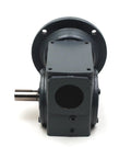 Front view of Cast Iron Worm Gear Speed Reducer 60 To 1 56C Frame Industrial Reducer with visible input shaft