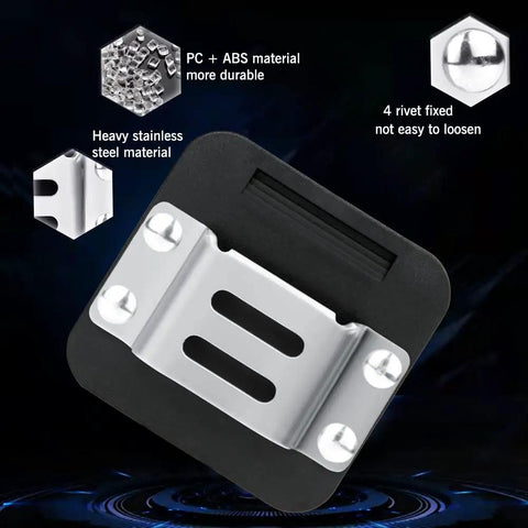 2 Pack Drill Holder Clip For Tool Belt With Quick Release, stainless steel low profile, durable design