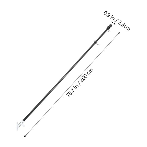 Rotating Flag Pole Kit With Sturdy Bracket For Gardens Porches And Backyards With Base All Weather Outdoor Flagpole Stand Easy Install Wind Resistant Heavy Duty Flag Display For Your Home Yard