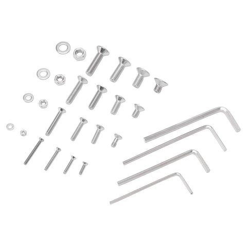 Stainless Steel Bolt Nut Washer Kit With Storage Box M2 M3 M4 M5 Assortment Set For DIY Projects Shockproof Durable Fasteners That Are Easy To Use And Keep Your Hardware Organized. stainless steel screws, nuts, washers, and hex keys
