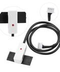 Non-Touch 24V Liquid Level Sensor With NPN/PNP Output For Non-Metallic Containers 20mm Sensing Range, white body, cable, connector