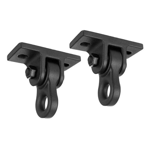 Black Two Hole Aluminum Swing Hangers And Springs Porch Swing Hanging Kit For Wood Mounts Commercial Grade Rust Free Aluminum With Smooth Bearings Beefy Heavy Duty Outdoor Swing Hardware For Quiet Easy Setup