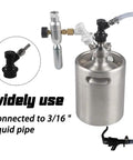 Ball Lock Quick Disconnect Set for Homebrew Beer Gear, One Quarter Inch MFL With Three Sixteenth Inch Swivel Nut Hose Clamps, Four Pack, Includes Liquid Keg Couplers and Stainless Steel Clamps for Cornelius Kegs and Common Homebrew Tanks on beer keg