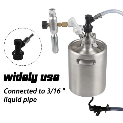 Ball Lock Quick Disconnect Set for Homebrew Beer Gear, One Quarter Inch MFL With Three Sixteenth Inch Swivel Nut Hose Clamps, Four Pack, Includes Liquid Keg Couplers and Stainless Steel Clamps for Cornelius Kegs and Common Homebrew Tanks on beer keg