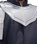 Medieval Iron Gorget Spaulders Shoulder Armor Set Battle Ready, Viking Crusader Pauldrons Armor, 18 Gauge Steel, wearable